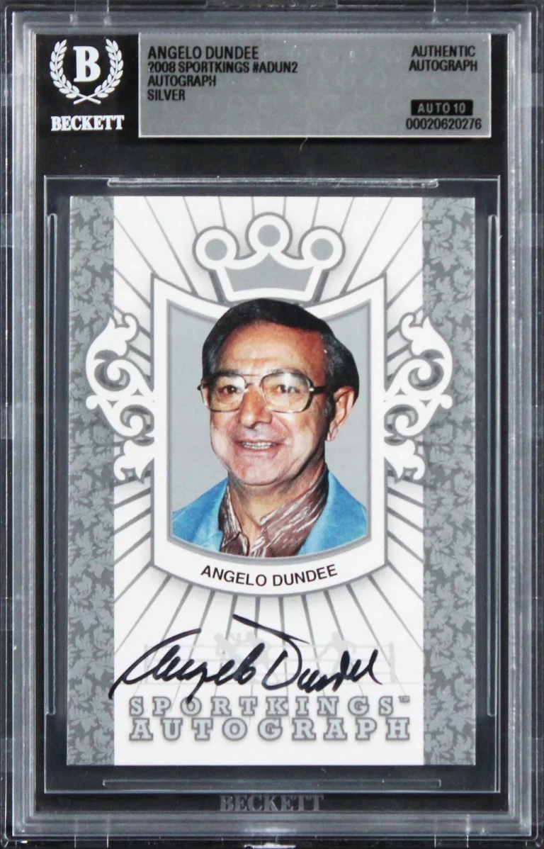 Angelo Dundee Signed 2008 Sportkings Silver #ADUN2 Card Auto GM 10! BAS Slabbed