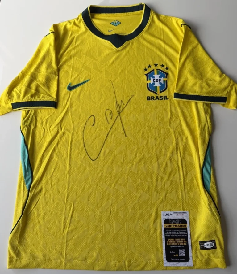 Cafu Brazil Autographed Jersey Fifa World Cup Soccer Star JSA COA