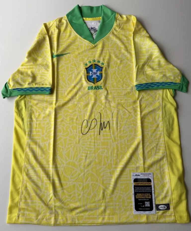 Cafu Brazil Autographed Jersey Fifa World Cup Soccer Star JSA COA