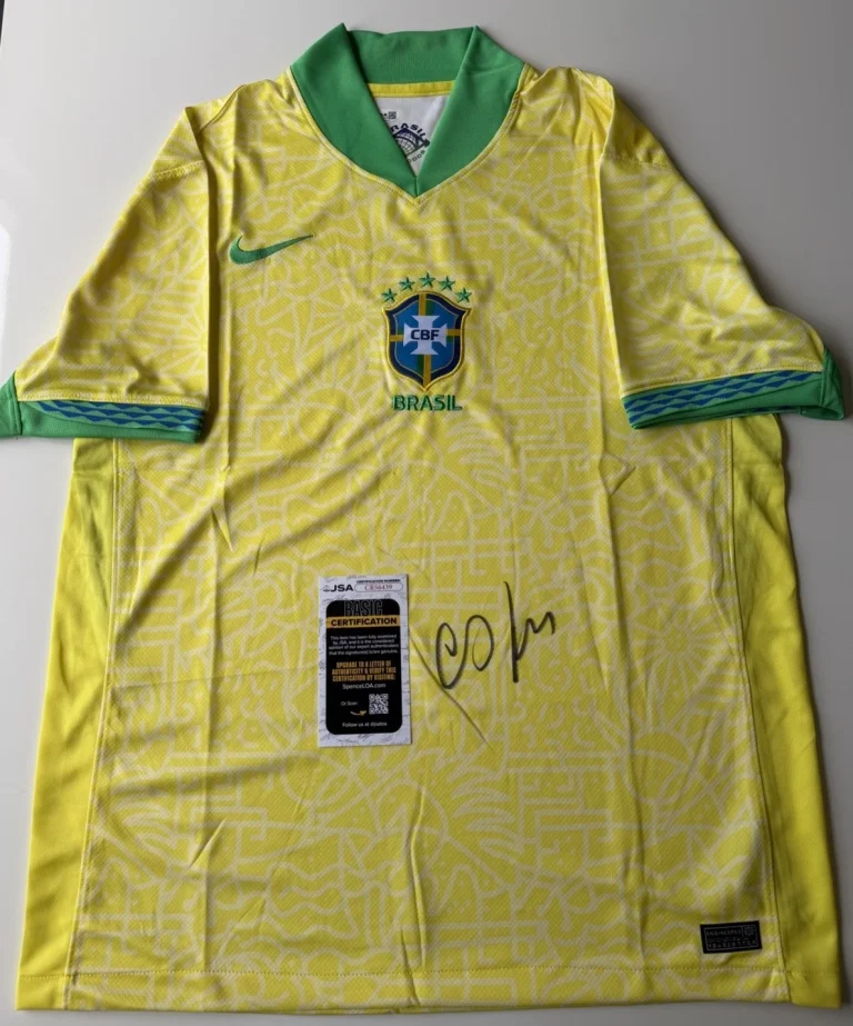 Cafu Brazil Autographed Jersey Fifa World Cup Soccer Star JSA COA