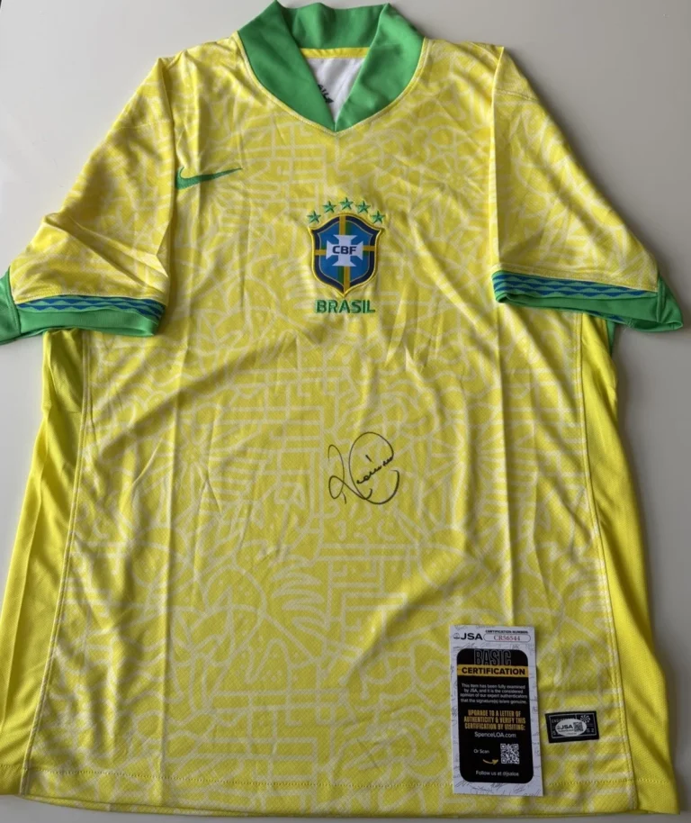 Romario Autographed Team Brazil Jersey World Cup FIFA Legend JSA COA
