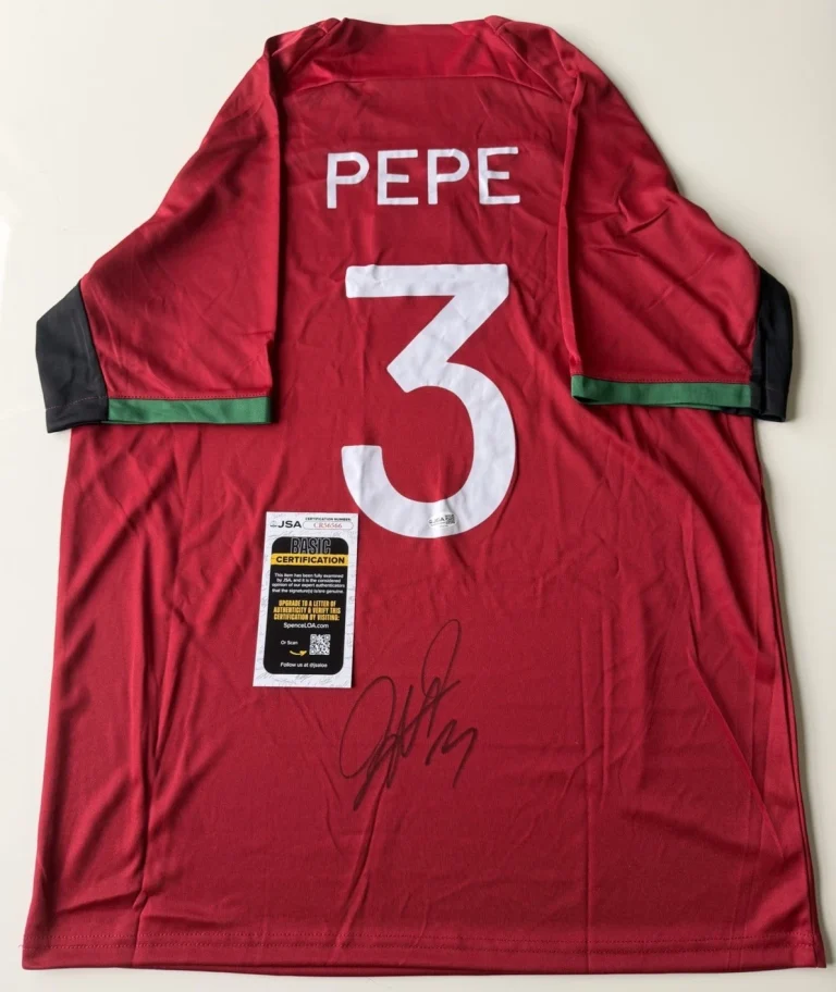 Pepe Autographed Portugal Jersey World Cup Star Fifa JSA COA