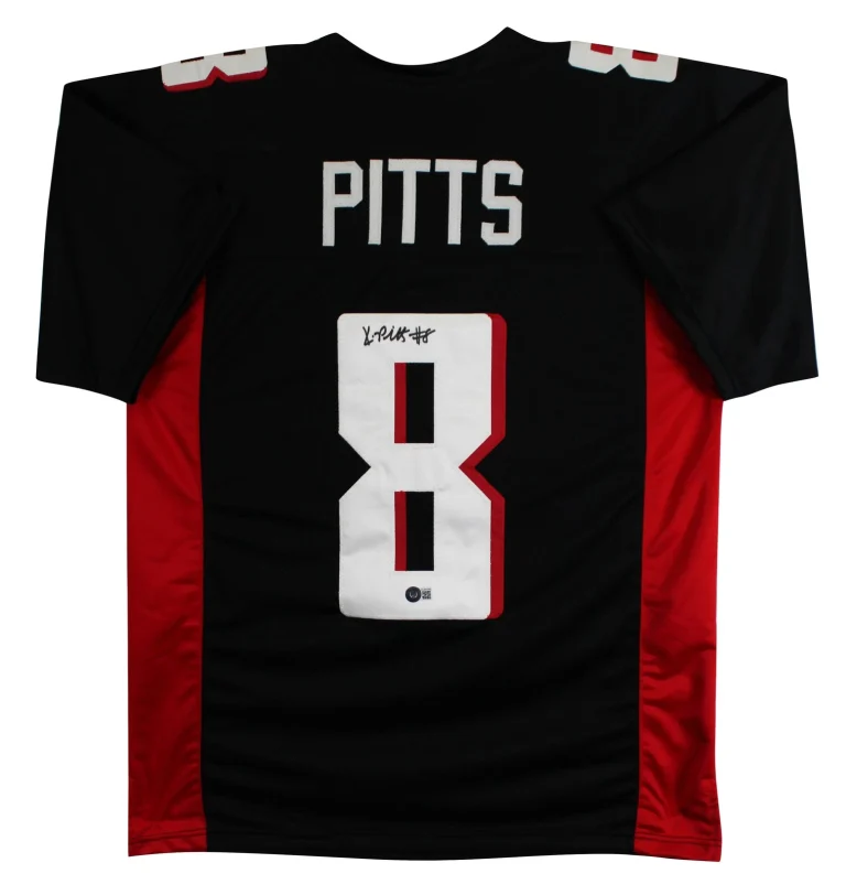 Kyle Pitts Authentic Signed Black Pro Style Jersey Autographed BAS Wit #WL84248