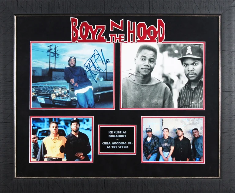 Ice Cube & Cuba Gooding Jr. Boyz N The Hood Signed 8x10 Framed Photo BAS LOA