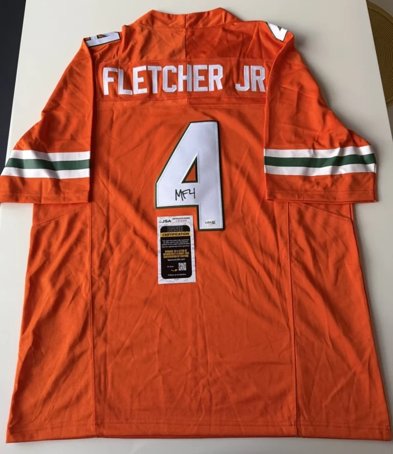 Mark Fletcher Jr Miami Hurricanes Autographed Jersey Star JSA COA