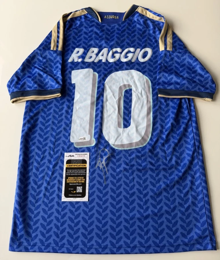 Roberto Baggio Autographed Italy Jersey World Cup Star Legend JSA COA