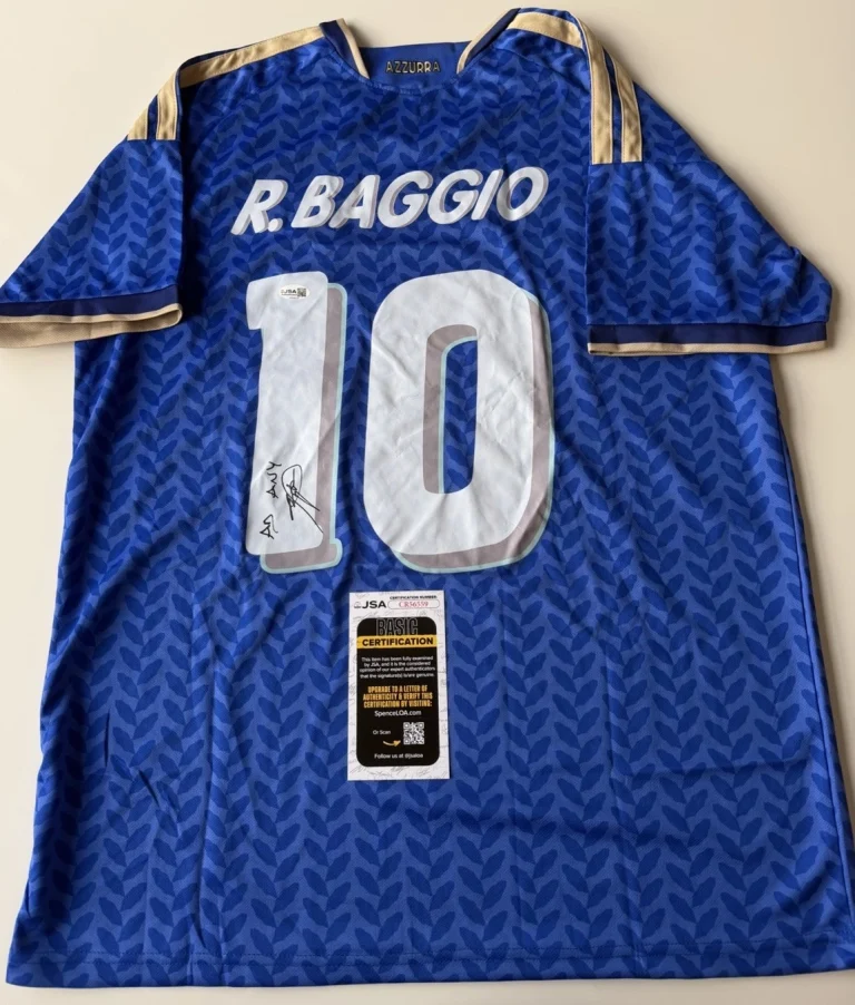 Roberto Baggio Autographed Italy Jersey World Cup Star Legend JSA COA