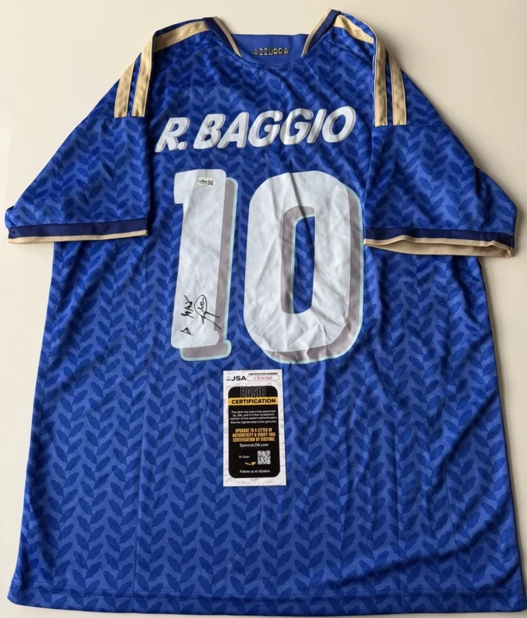 Roberto Baggio Autographed Italy Jersey World Cup Star Legend JSA COA