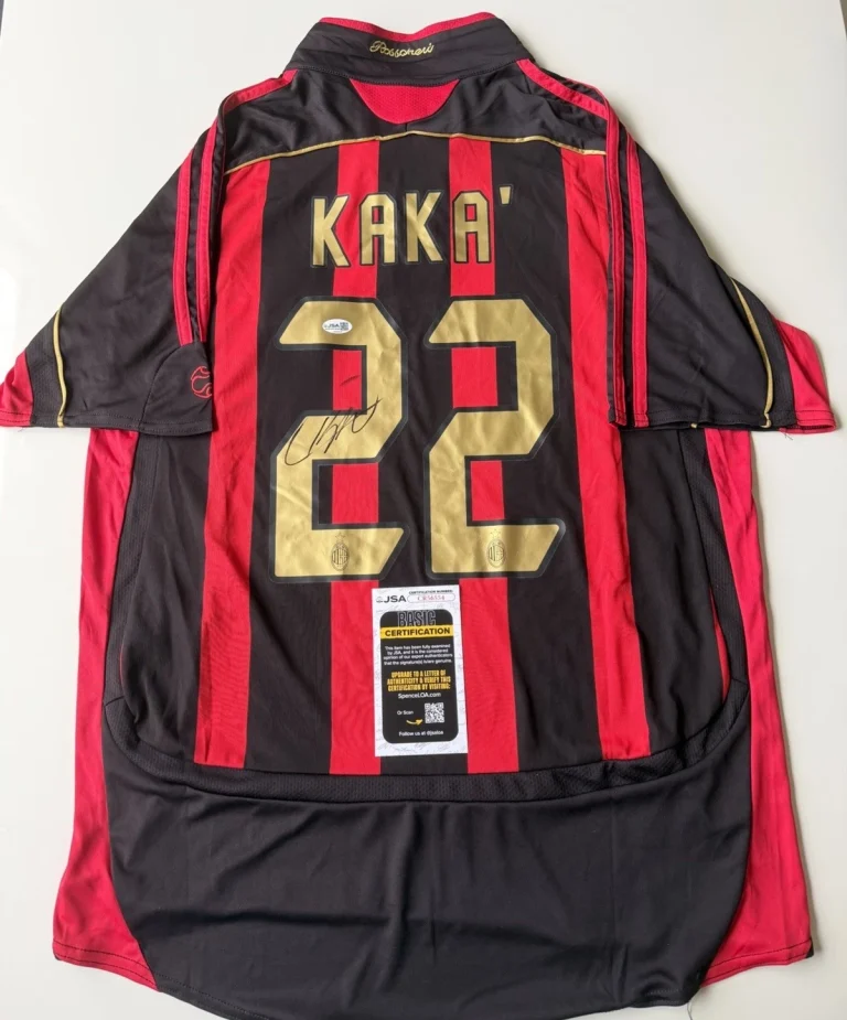 Kaka Autographed AC Milan Jersey Brazil World Cup Legend JSA COA