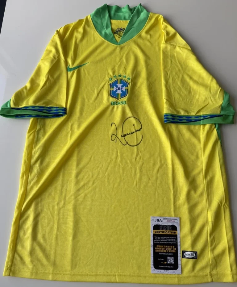 Romario Autographed Team Brazil Jersey World Cup FIFA Legend JSA COA