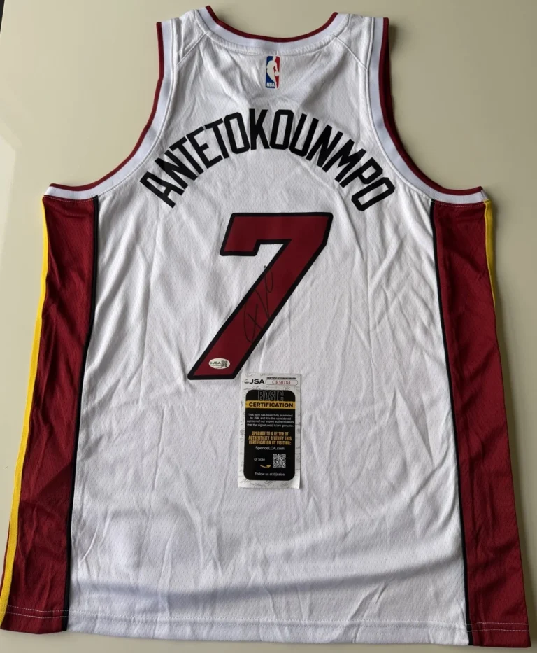 Giannis Antetokounmpo Miami Heat Autographed Jersey New Star JSA COA