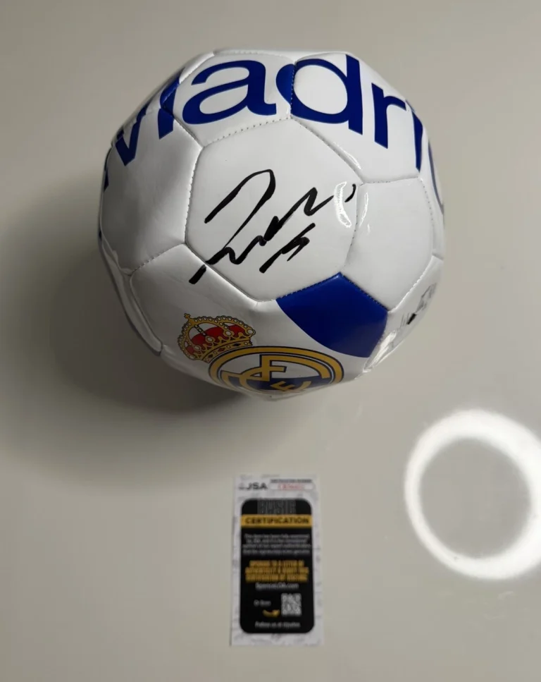 Roberto Carlos Autographed Real Madrid Soccer Ball Brazil Star JSA COA