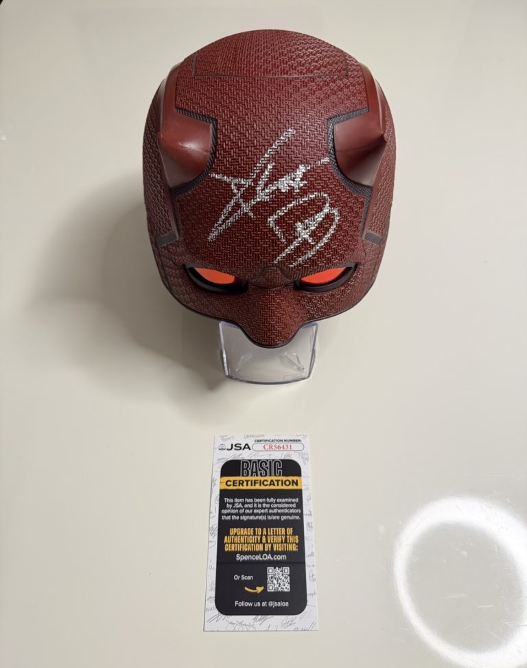 Charlie Cox Autographed Daredevil Born Again Mask Marvel Legends JSA COA