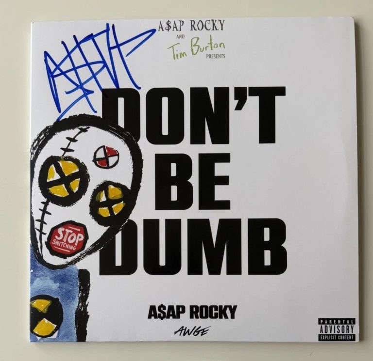 ASAP Rocky Rapper Autographed “Don’t Be Dumb” Vinyl Record Rihanna JSA COA