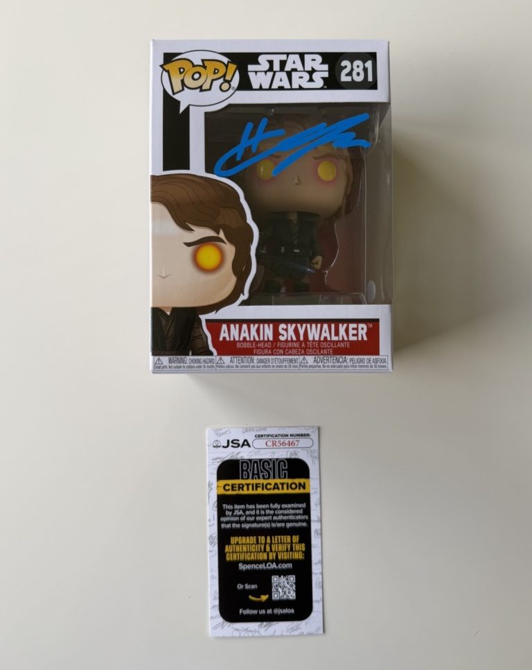 Hayden Christensen Autographed Anakin Skywalker Funko Pop #281 Star Wars JSA COA