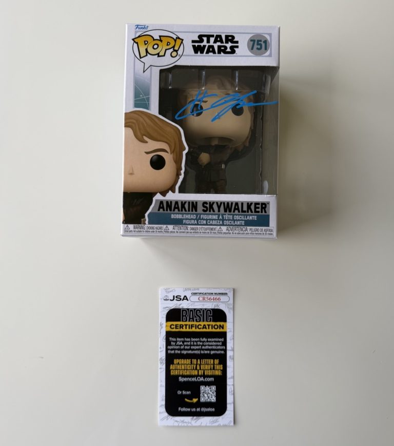 Hayden Christensen Autographed Anakin Skywalker Funko Pop #751 Star Wars JSA COA