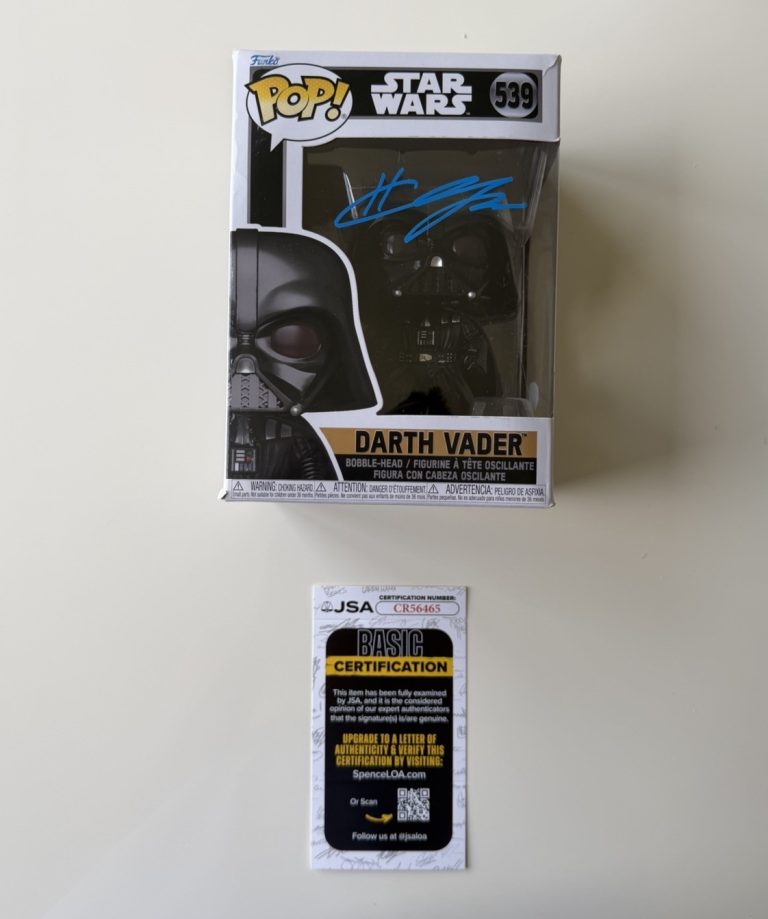 Hayden Christensen Autographed Darth Vader Funko Pop #539 Star Wars JSA COA