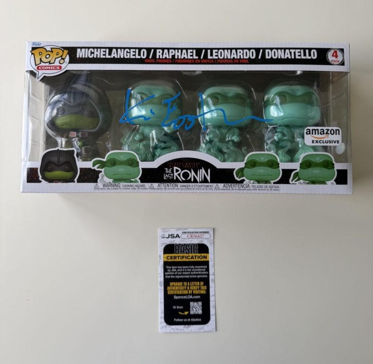 Kevin Eastman Teenage Mutant Ninja Turtles Autographed 4 Pack Funko Pop JSA COA