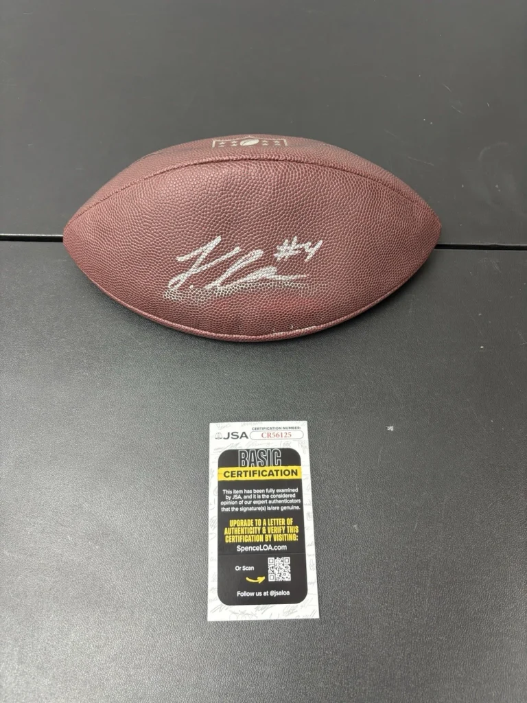 Jeremiyah Love Signed Autographed Full Size Football Arizona Cardinals. JSA Coa