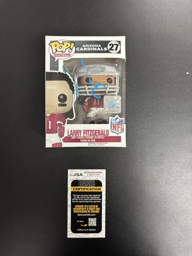 Larry Fitzgerald Signed Autographed Funko Pop Arizona Cardinals JSA Coa. Rare