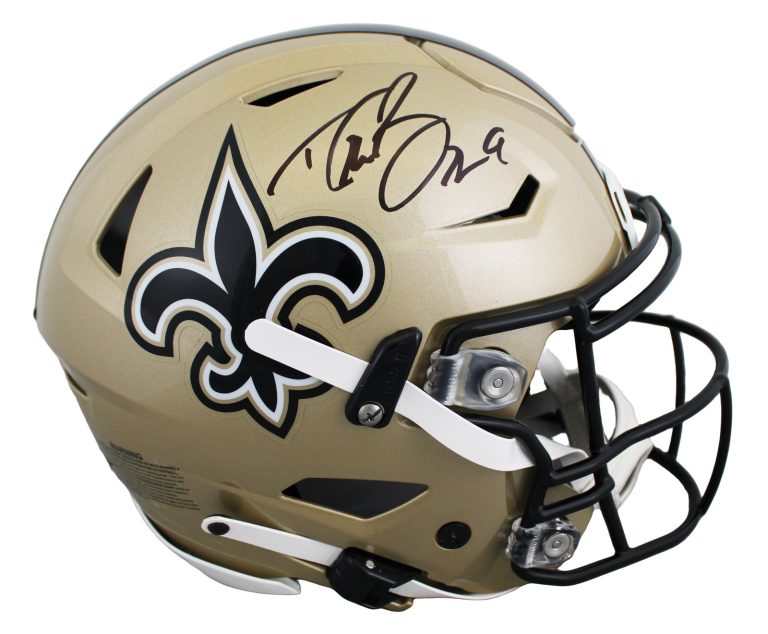 Saints Drew Brees Signed Riddell Speed Flex Full Size Helmet BAS Witnessed