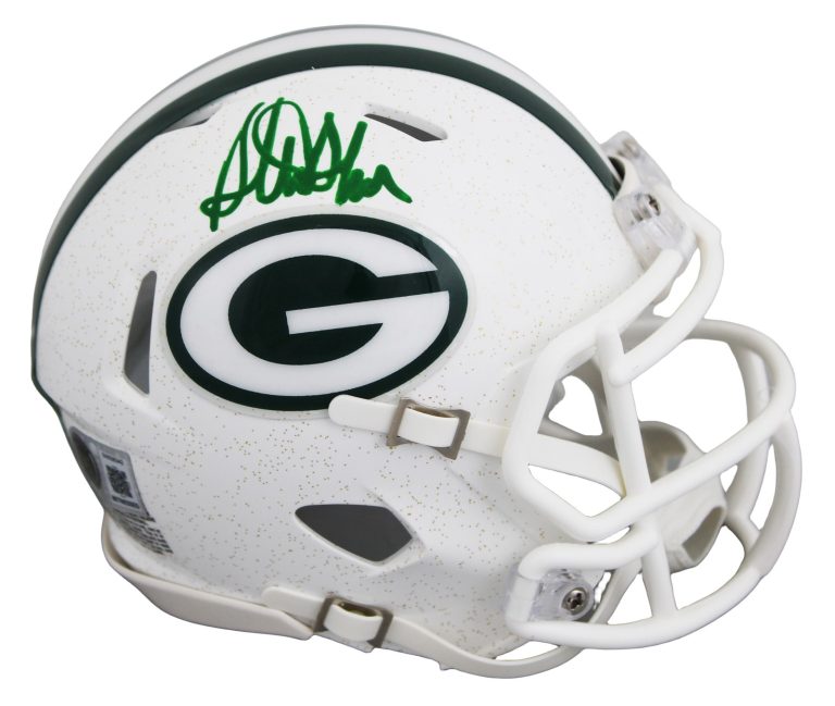 Packers Sterling Sharpe Signed 2024 On-Field Alt Speed Mini Helmet BAS Witnessed
