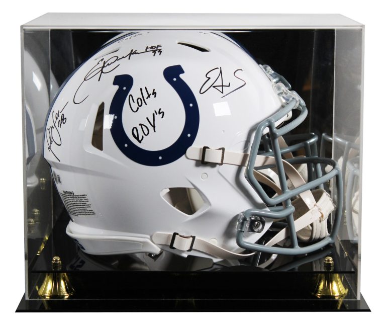 Colts (3) Faulk, Dickerson & James Signed F/S Speed Proline Helmet W/ Case BAS W