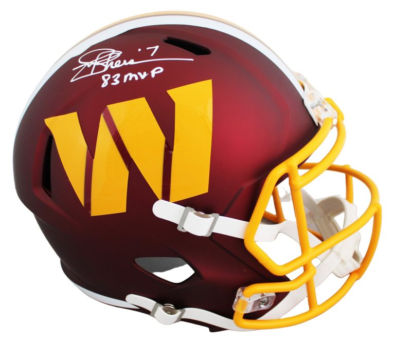 Commanders Joe Theismann Signed 2025 On-Field Alt F/S Speed Rep Helmet BAS Wit