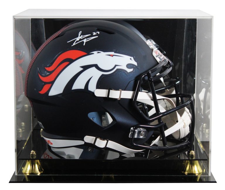 Broncos Steve Atwater Signed Full Size Speed Rep Helmet W/ Case BAS Witnessed