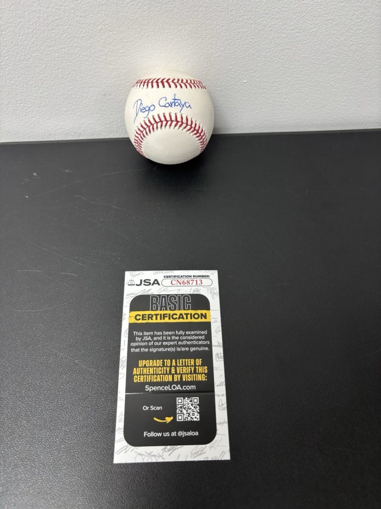 Diego Cartaya Signed Autographed Baseball FULL NAME JSA Coa