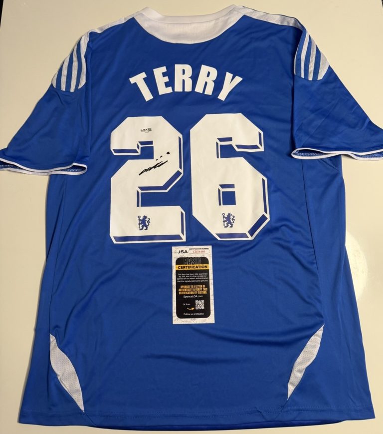 John Terry Chelsea Football Club Autographed Jersey Champions League JSA COA