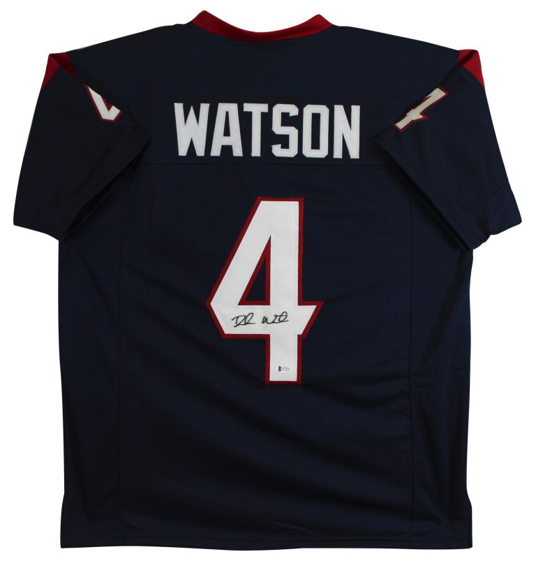 Deshaun Watson Authentic Signed Navy Pro Style Jersey BAS Witnessed #WC03987