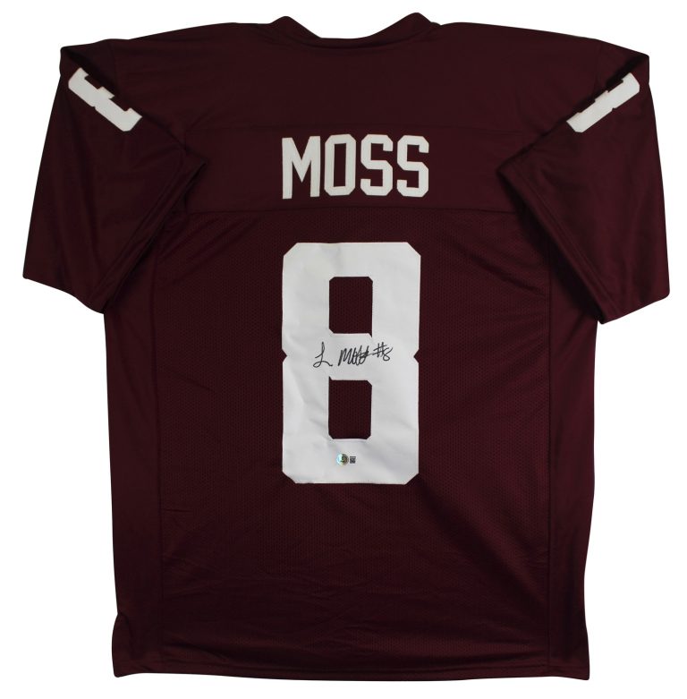 Texas A&M Le'Veon Moss Signed Maroon Pro Style Jersey BAS Witnessed #4W040166