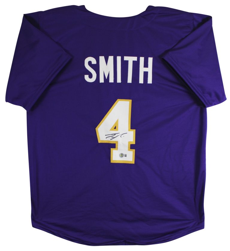LSU Josh Smith Authentic Signed Purple Pro Style Jersey BAS Witnessed #3W294261