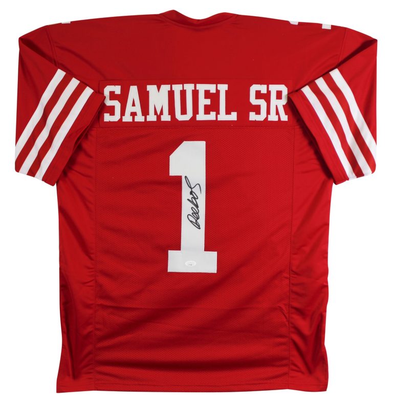 Deebo Samuel Authentic Signed Red Pro Style Jersey Autographed JSA #AT75698