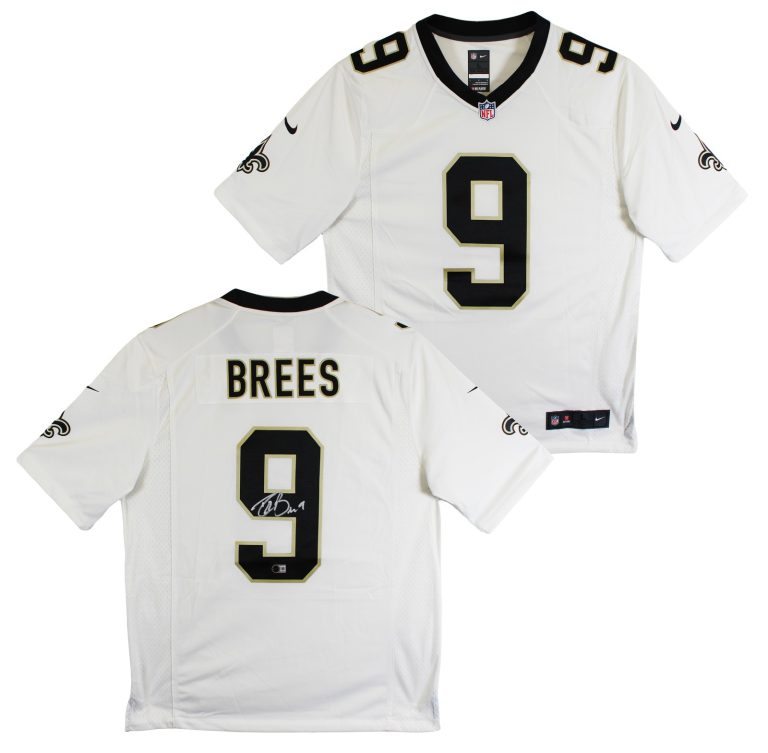 Saints Drew Brees Authentic Signed White Nike Limited Jersey BAS Witnessed