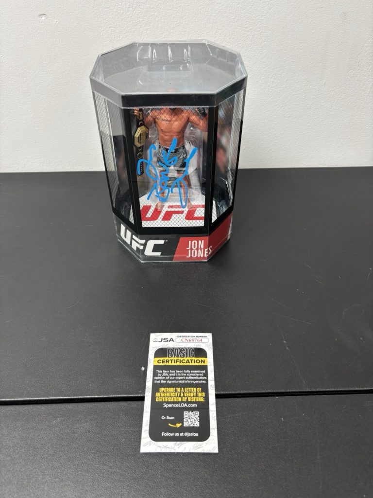 Jon Bones Jones Signed Action Figure McFarlane Platinum Series 2 UFC. JSA Coa