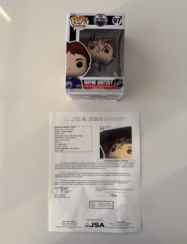 Wayne Gretzky Edmonton Oilers Autographed Funko Pop NHL JSA LOA