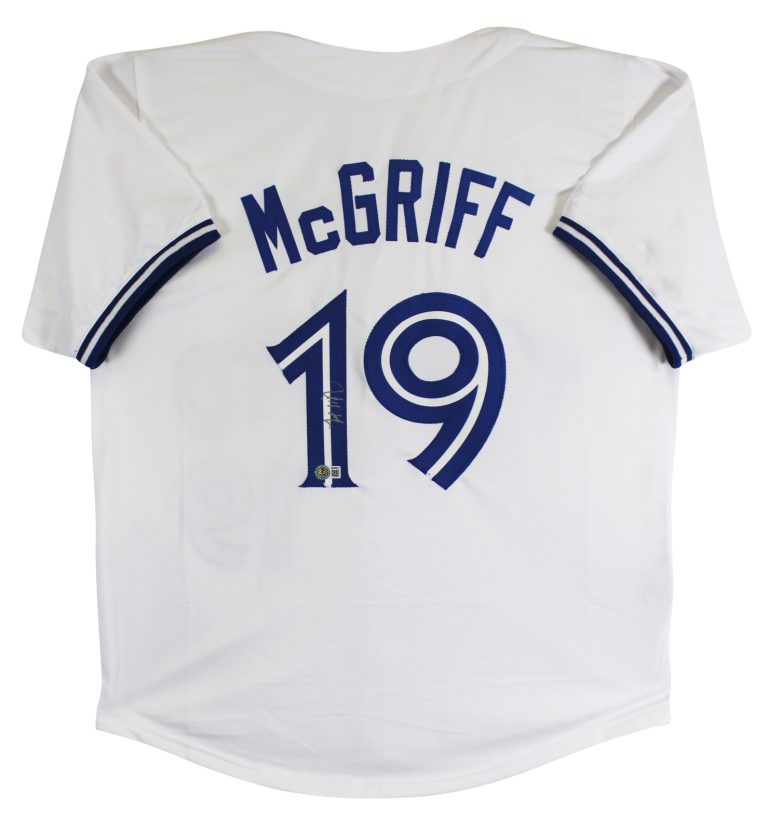 Fred McGriff Authentic Signed White Pro Style Jersey Autographed BAS Witnessed 2