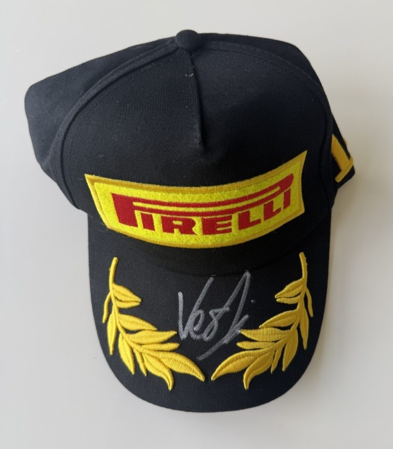 Frederik Vesti Autographed Pirelli Podium Hat F1 Star F2 Superstar Beckett