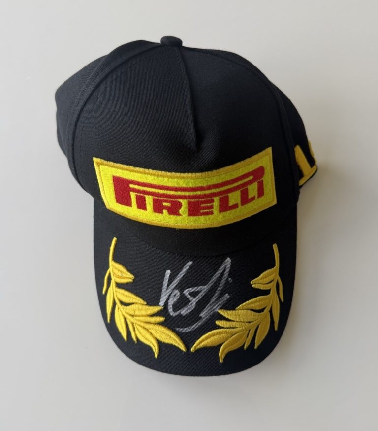 Frederik Vesti Autographed Pirelli Podium Hat F1 Star F2 Superstar Beckett