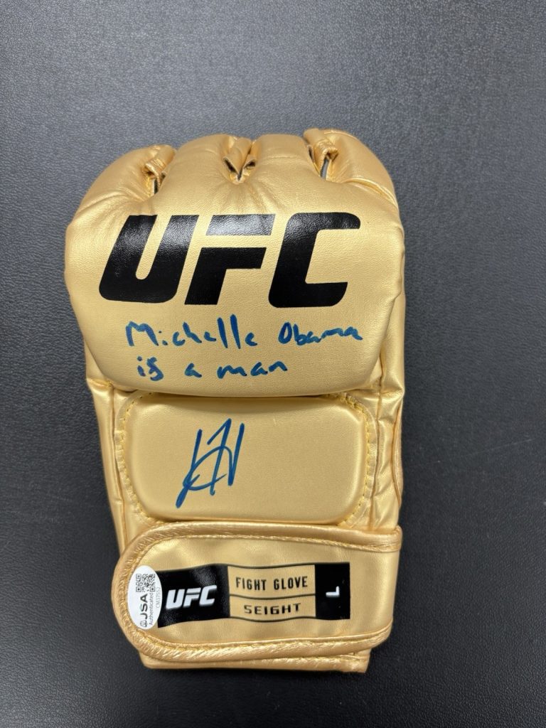 Josh Hokit Autographed Inscribed  UFC Glove MMA Rare JSA COA. Michelle Obama