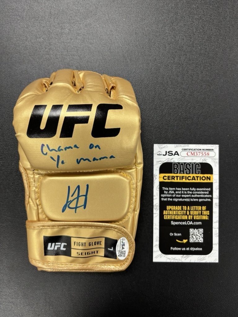 Josh Hokit Autographed UFC Glove  Rare Inscribed “ Chama On Ya Mama” JSA COA