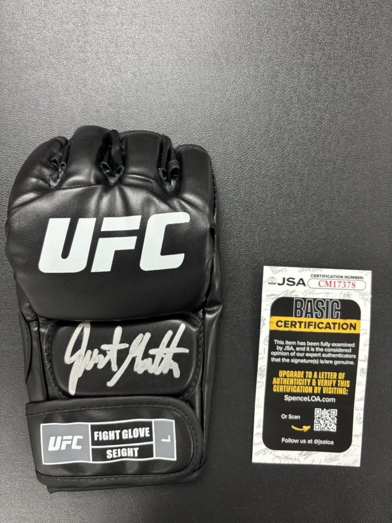 Justin Gaethje Autographed UFC Glove MMA Champ JSA COA