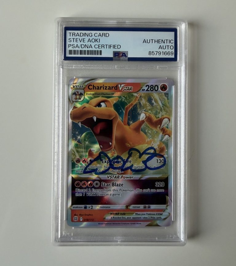 Steve Aoki Autographed Charizard Pokémon Card PSA/DNA