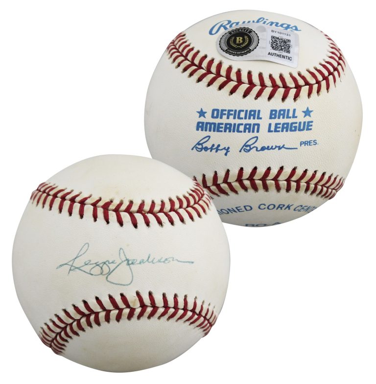 Yankees Reggie Jackson Authentic Signed Bobby Brown OAL Baseball BAS #BY101131