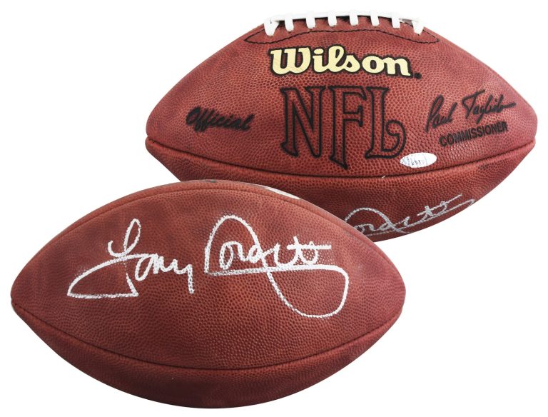 Cowboys Tony Dorsett Authentic Signed Official Wilson Nfl Football BAS #BY103586