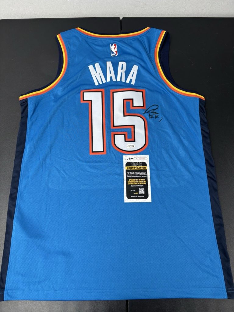 Aday Mara Signed Autographed Oklahoma City Thunder Jersey. JSA Coa