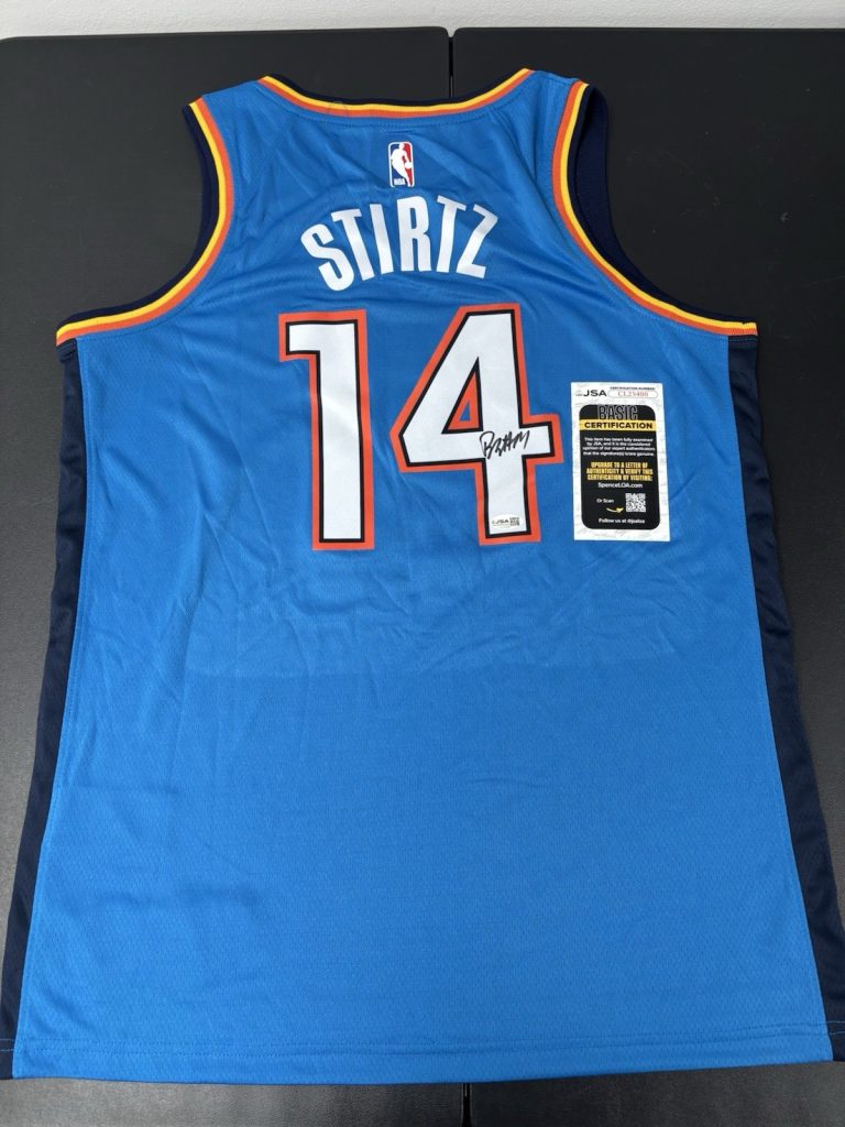 Bennett Stirtz Signed Autographed Oklahoma City Thunder Jersey. JSA Coa