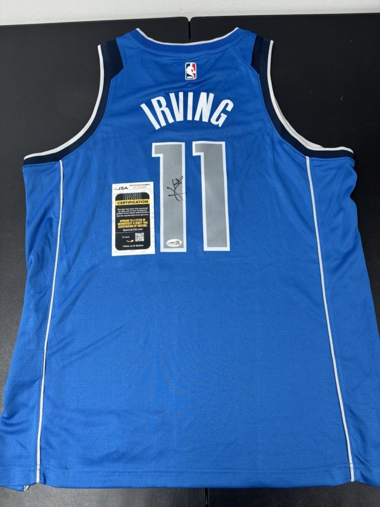 Kyrie Irving signed Autographed Dallas Mavericks  jersey. JSA Coa